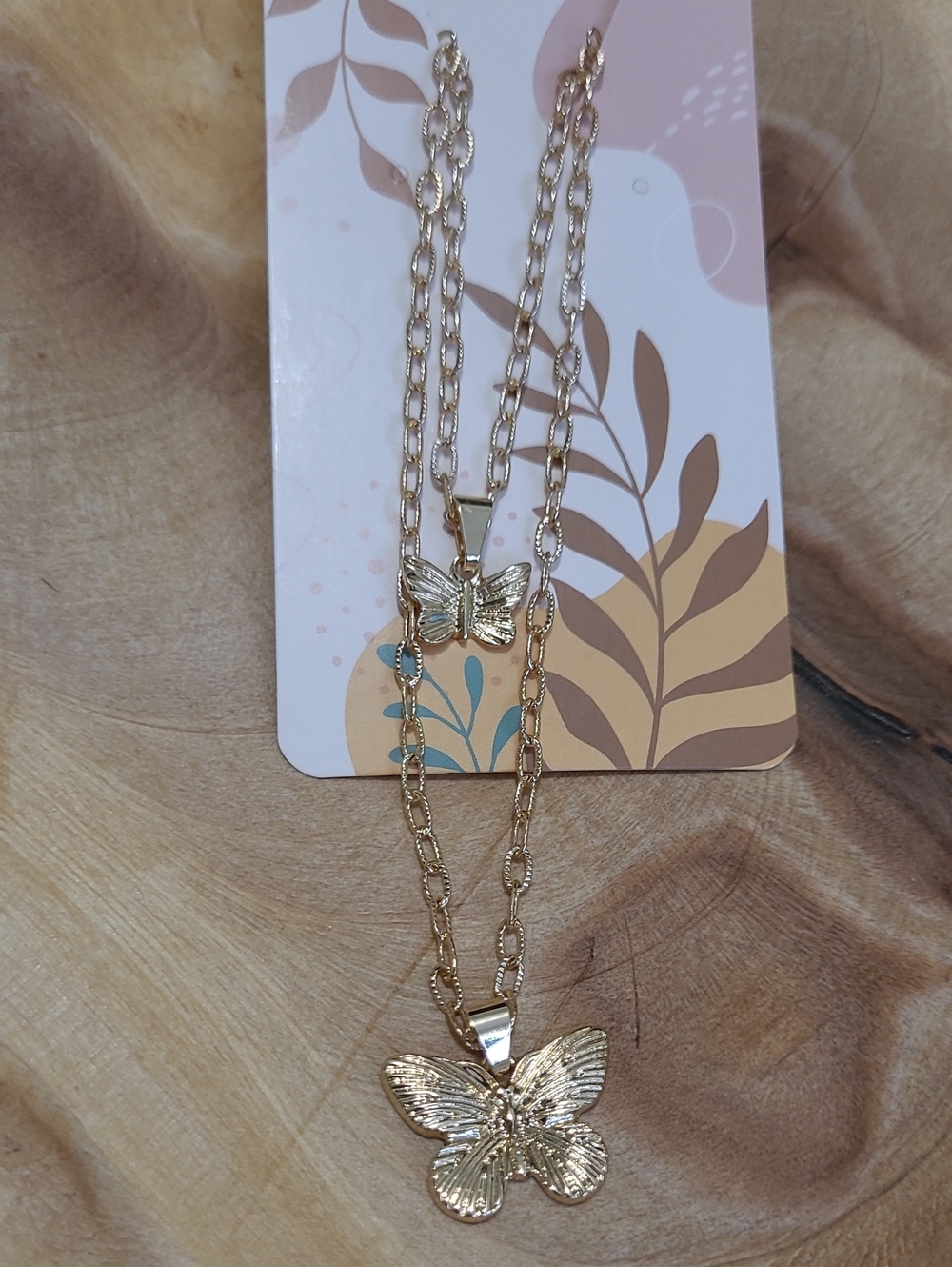 NWT Set of Butterfly Layering Necklaces